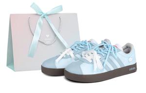 Adidas VL COURT 2.0 износостойкие и легкие низкие кроссовки для скейтбординга Women's Light Blue