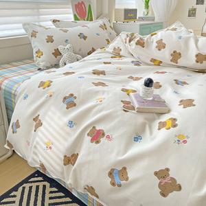 AVIVI Комплект постельного белья 1,8 м, 4 предмета, пододеяльник 1,8*2,2 м, Baby Bear