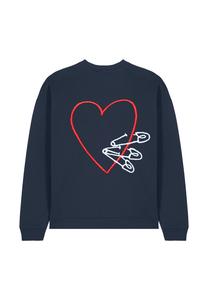 Толстовка PINS BACK EMBROIDERY UNISEX Mira Paris, темно-синий