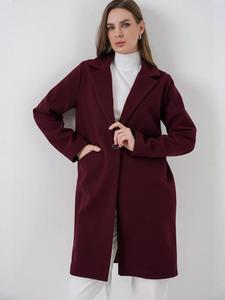 Bigdart Межсезонное пальто в цвете бургунди