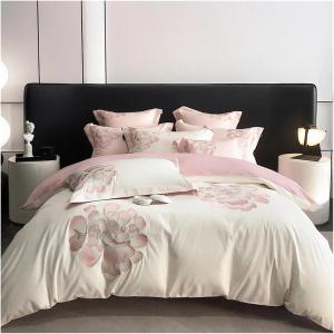 Generic Комплект постельного белья из длинноштапельного хлопка с вышивкой