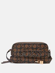 Reinee Mini с двойной молнией через плечо Guess Factory, темно-коричневый