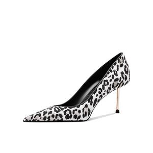 Женские туфли на тонком каблуке и высоком каблуке Shesrim, Black White
