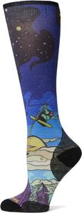 Носки Smartwool Women's Ski Zero Cushion Galactic Ski Print Over The Calf Socks, Deep Navy