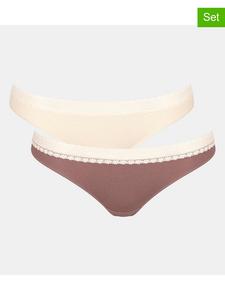 Sloggi Комплект из 2 штук: трусы кремового/светло-коричневого цвета