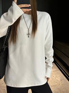 Женская блузка с круглым вырезом и длинными рукавами Doux Belle, цвет White