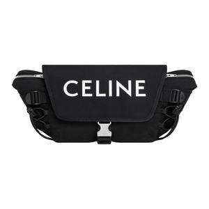 CELINE Нейлоновый поясной кошелек малого размера мужской черный
