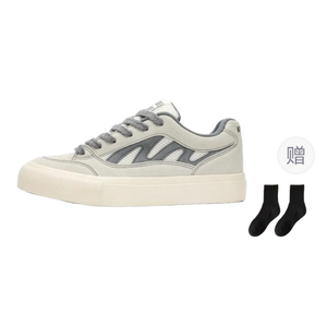 Нескользящие и дышащие низкие мужские кроссовки для скейтбординга Fawn Miri, Gray-Comes With Socks