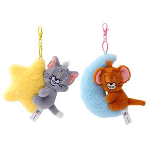 Плюшевый кулон Warner Tom And Jerry с персонажами Том и Джерри, обнимающимися на фоне звезд и луны, высота 12см HUGKIS