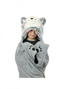 Высококачественное флисовое одеяло размером 100 х 130 см. Идеальное мягкое одеяло с принтом хаски. COFI 1453