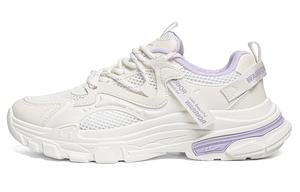 Женские бежево-фиолетовые противоскользящие массивные кроссовки Warrior Wing Series с устойчивостью к истиранию и легким весом