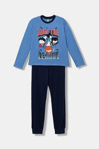 Детская хлопковая пижама United Colors Of Benetton, синий