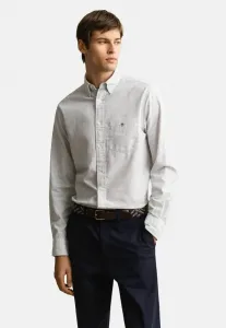 Классическая рубашка в оксфордскую полоску reg Gant, Pewter Grey