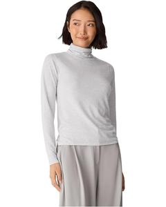 Женский топ Eileen Fisher Melange Sheer Knit Turtle Neck, Nimbus