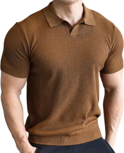 Мужская поло с коротким рукавом Henley