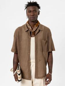 Повседневная рубашка VAMOS CLO Comfort fit Button Up Shirt Lithodora, коричневый