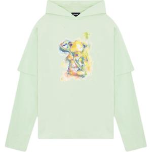 Футболка худи женская зеленая FW24 WE11DONE