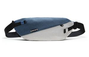 Сумка через плечо из ткани поясная унисекс разноцвет Slazenger, сине-серый
