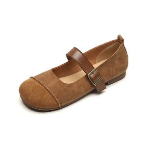 Туфли Мэри Джейн на массивном каблуке для женщин TAFN, Apricot