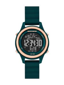 Женские цифровые силиконовые часы Skechers SR6349, цвет Green