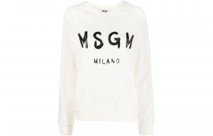 MSGM Logo embroidered Cotton Sweatshirt