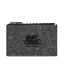 Кошелек с узором пейсли и мотивом пегаса. Etro, черный