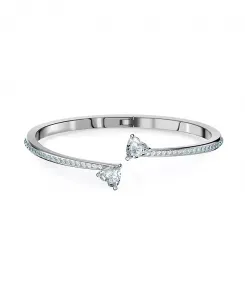Браслет Attract soul heart с родиевым покрытием Swarovski, silver-plated