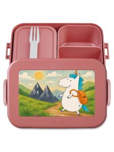 Mr. & Mrs. Panda Контейнер Bentobox Unicorn Mountaineer Design без слогана, пастельно-красного цвета