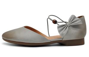 Женские повседневные кроссовки ARTMU низкие серые/тёмно-абрикосовые