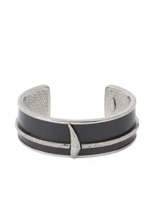 Браслет с текстурой Roberto Cavalli, черный