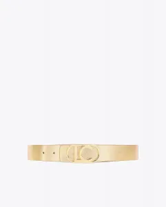 Ремень реверсивный металлический пряжка овальная METAL-METAL Lola Casademunt, золотой