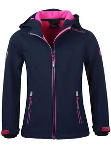 Куртка софтшелл Trollkids, цвет dunkelblau/pink