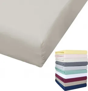 Простыня на резинке Jersey, глубина 27 см, размеры 90x190-100x200 / 140-160x200 / 180-200x200 см, серый, желтый, белый, зеленый, синий, цвет: серо-коричневый, размер: 140x200 см. Bierbaum