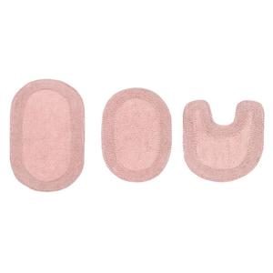 Коллекция Home Weavers с двойными рюшами, 100% хлопковые тафтинговые очень мягкие и впитывающие коврики для ванной, розовый