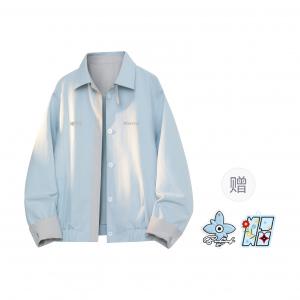 Куртка женская Stand Collar Moderate Others WARRIOR, светло-синий[free diy badge]