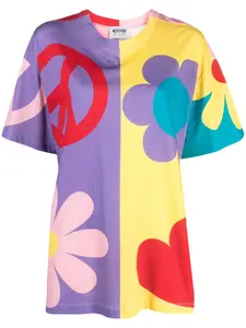 Футболка с графичным принтом MOSCHINO JEANS, желтый