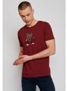 Футболка Animal Sloth Ice бордового цвета GreenBomb