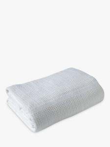 Детское хлопковое одеяло для коляски Clair de Lune, 90 x 70 см, белое