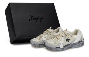 DESCENTE Кроссовки Cron Racer с низким верхом, устойчивые к истиранию, унисекс, бежево-серые