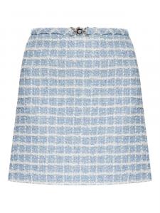 Мини-юбка из твида Versace, синий