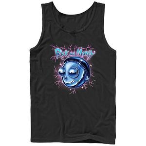 Мужской топ Rick and Morty с принтом блестящей металлической головы Morty Licensed Character