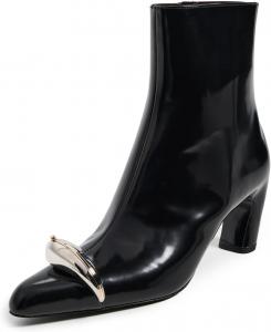 Женские ботильоны на каблуке Tory Burch с перфорацией, Perfect Black/Silver