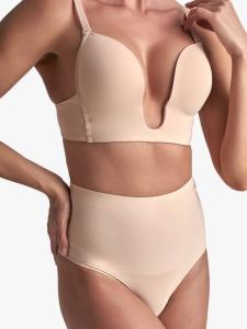 Трусы-стринги с эффектом контроля талии Bye Bra, Beige
