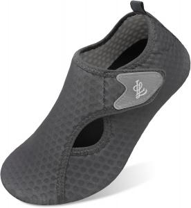 Водные тапочки LeIsfIt для женщин и мужчин, для плавания, пляжа и ходьбы, быстросохнущие акваносочки для бассейна, дайвинга, прогулок на лодке, реки, йоги, озера и серфинга, темно-серый