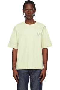 Maison Kitsuné Футболка оверсайз с изображением головы зеленой лисы