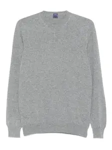 Кашемировый свитер с круглым вырезом Fedeli, серый