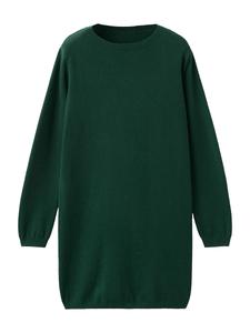 Вязаное платье MANGO NEKKO, темно-зеленый