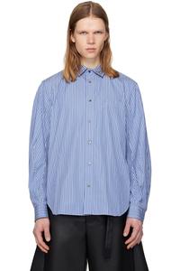 Sacai Синяя поплиновая рубашка