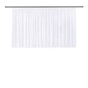 Штора Alina с утяжкой 1 шт., уход прост, матовая фактурная ткань Gerster, белый