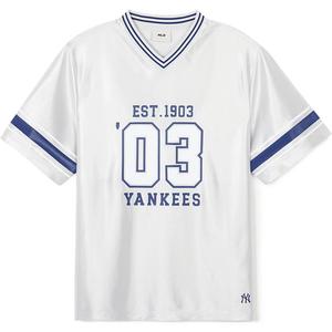 Футболка унисекс серебристая MLB